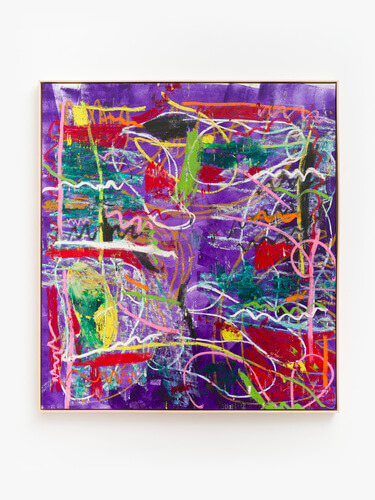 Martin Lukac x Laformela 2 120 x 105 cm 2019 acrylic and various materials on cotton