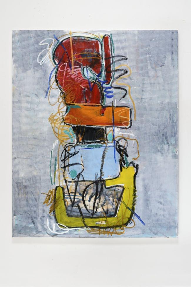 Not yet titled 2 215 x 170 cm 2019 oil and oil pastel on canvas